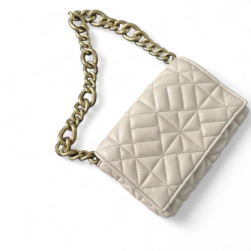 Zara Gold chain Creme bag
